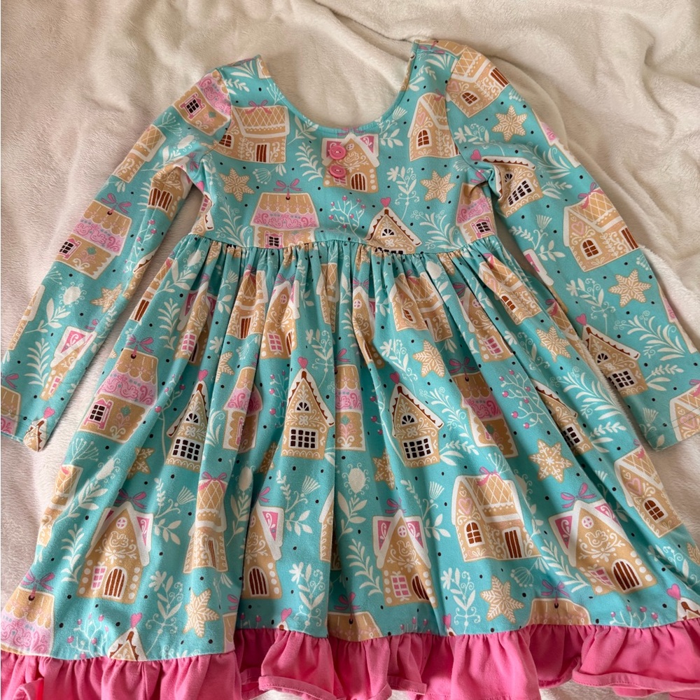Eleanor Rose gingerbread house dress size 8